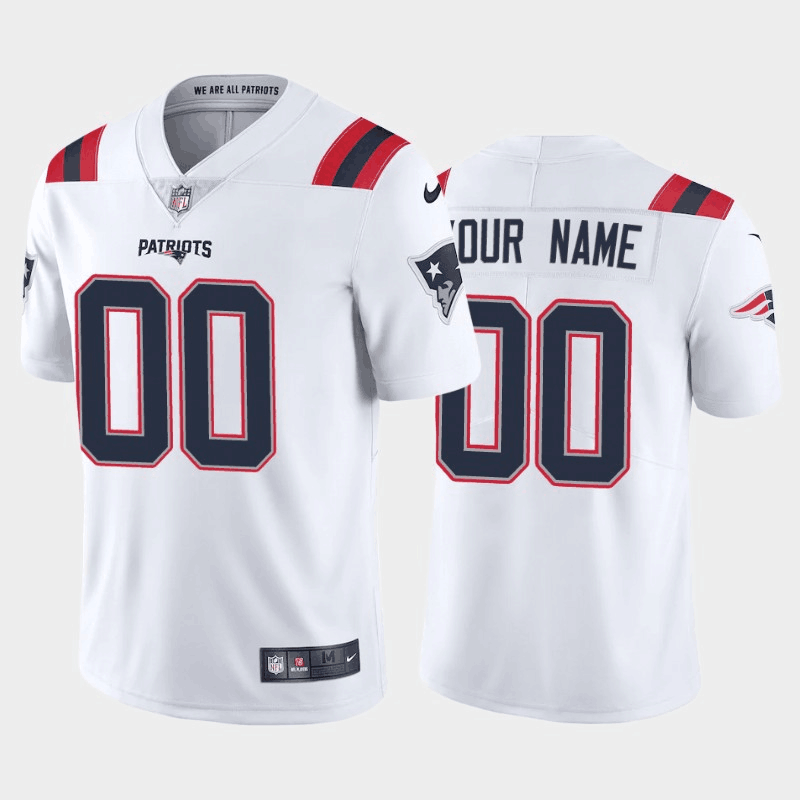 Men's New England Patriots New White ACTIVE PLAYER Custom Vapor Untouchable Limited Stitched Jersey